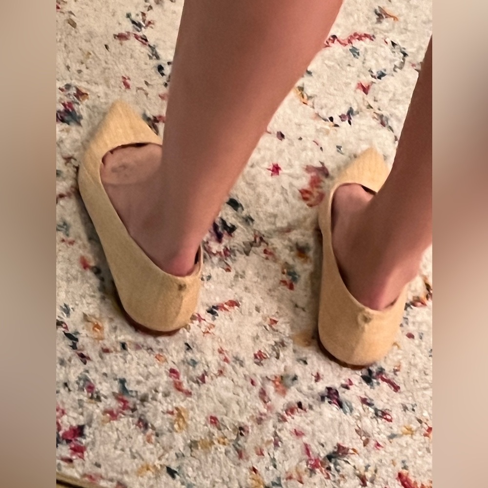 SUPER CUTE Flats “Wanda” Creamy/ Tan woven texture. Sam Edelman. Worn once. Sz 9 - Picture 5 of 8